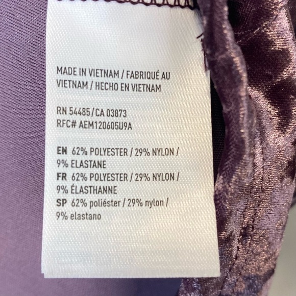 American Eagle NWT Purple Crushed Velvet Sleeveless Strappy Tank Top - Picture 7 of 8